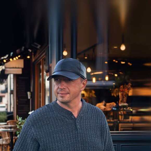 2 Pack Genuine Leather Ball Cap - Adjustable Baseball Hat Black & Bordo Color - Picture 8 of 13